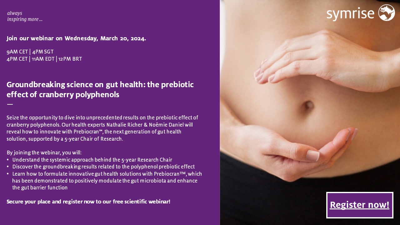 Webinar | Groundbreaking science on gut health: the prebiotic effect of cranberry polyphenols