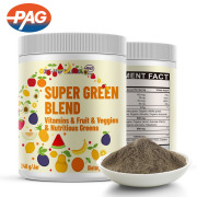 Super Greens Powder Organic Spirulina Chlorella Berry Digestive Enzymes Superfood Powder Private Label Super Green Powder
